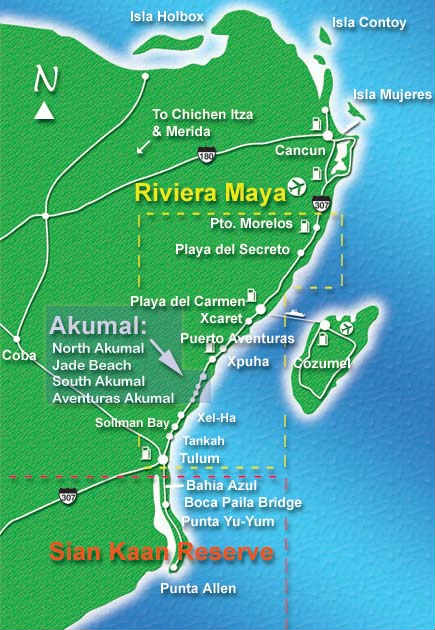 Mapa Riviera Maya